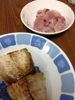 サバの塩焼き&イサキの刺身