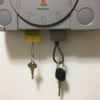 プレステ掛け時計に接続した状態