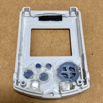 ビジュアルメモリ筐体 前面 ボタンまわり