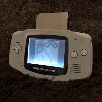 LOCA接着でフロントライトを組み込んだGBA